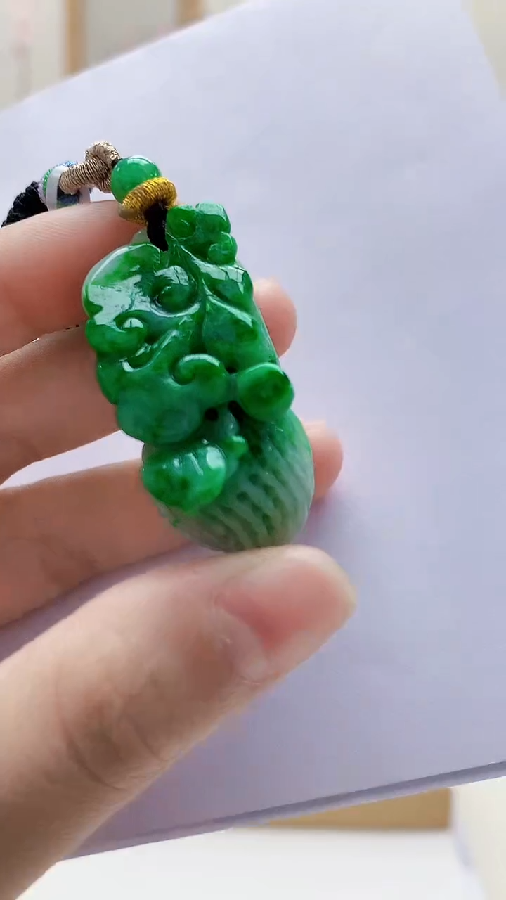 未镶嵌定制翡翠4688lr-毛货挂件77