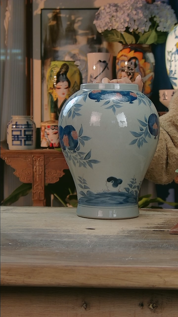【闪购商品】瓷片景德镇纯手工釉下彩精品花瓶