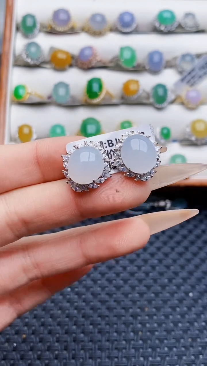 银S925镶嵌戒指翡翠3030