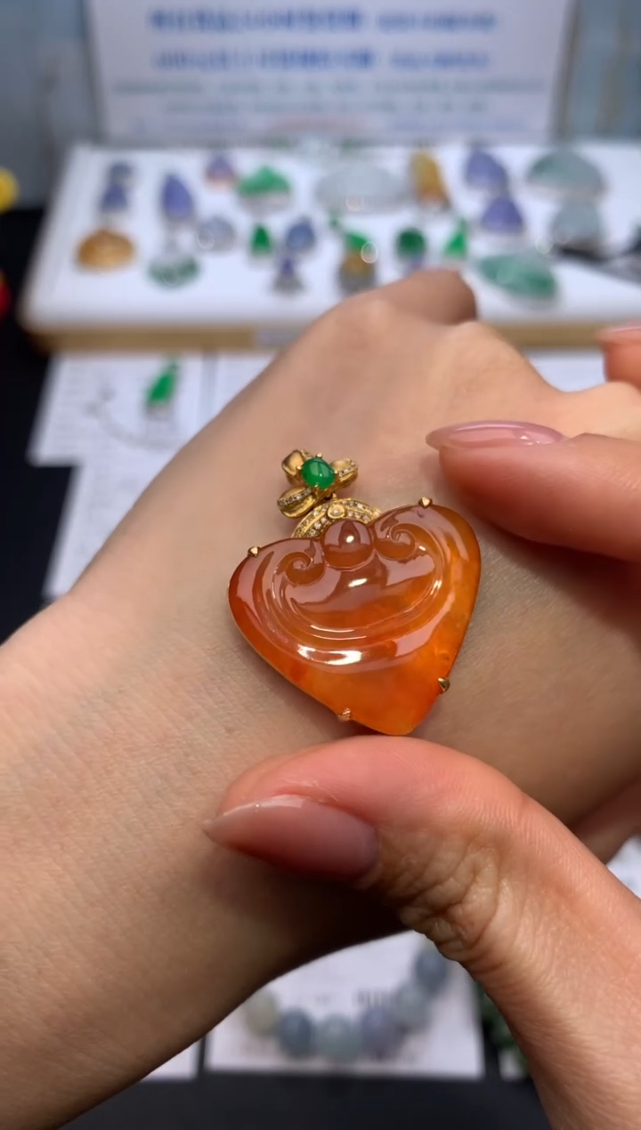 【闪购商品】定制翡翠18K金镶嵌模式推广期24小时鉴赏期