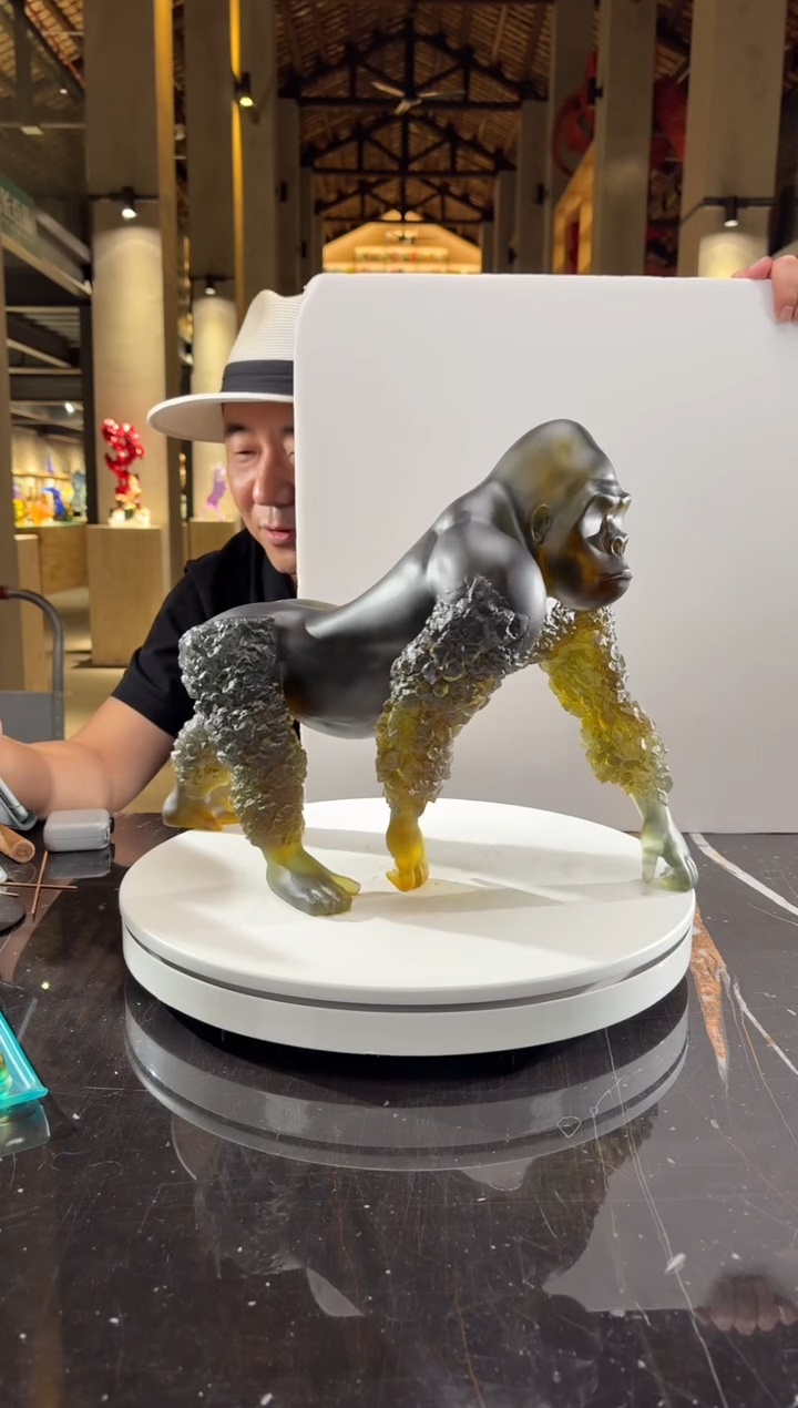 摆件璨石美学猩猩【原初之力】艺术琉璃摆件