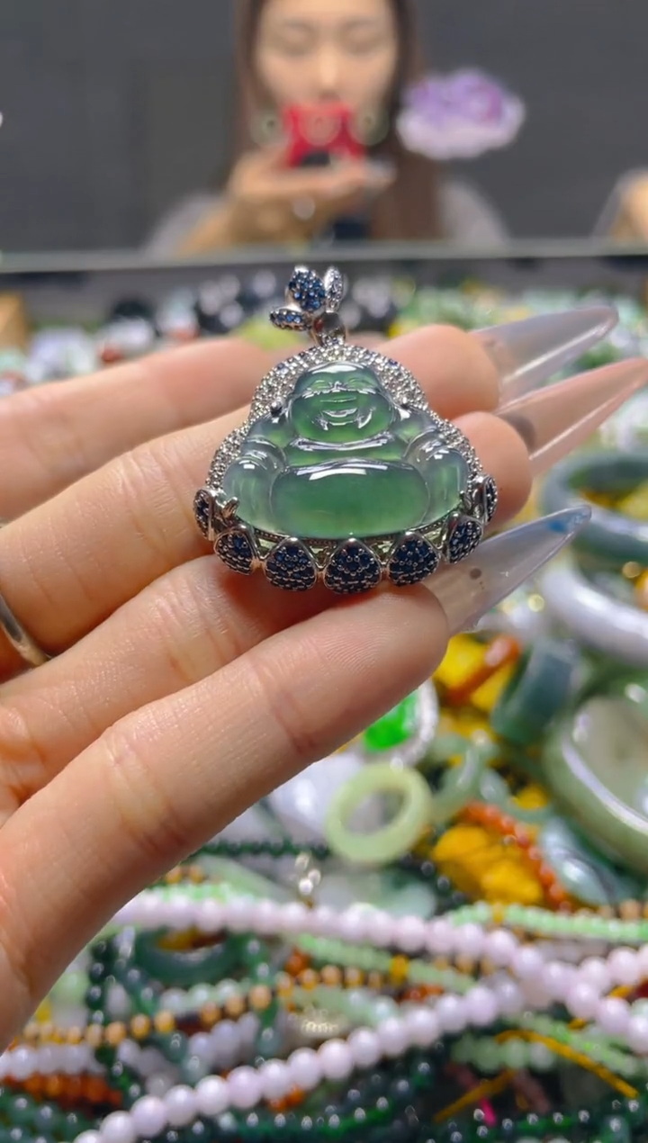 颈饰未镶嵌翡翠/M/翡翠A货，一件也是批发价