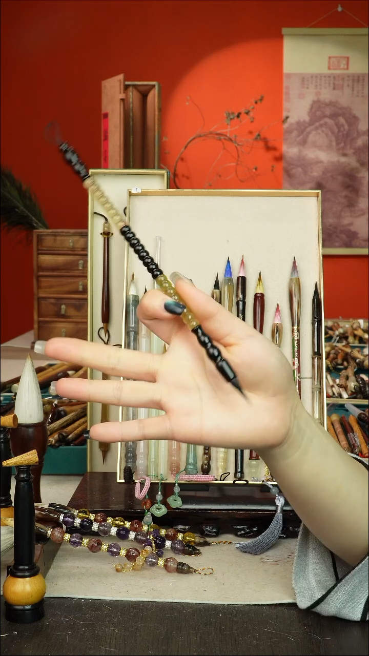 280号闪孤品高货毛笔链接 清水试笔 蘸墨不退