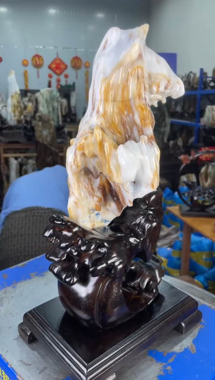 【闪购商品】硅化玉摆件未镶嵌139