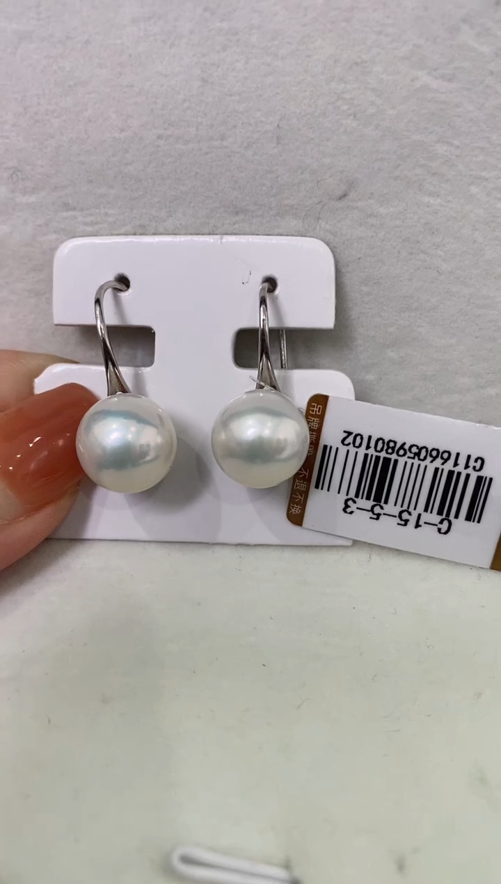 【闪购商品】淡水珍珠LL银S925镶嵌珍珠耳钩@@c1166
