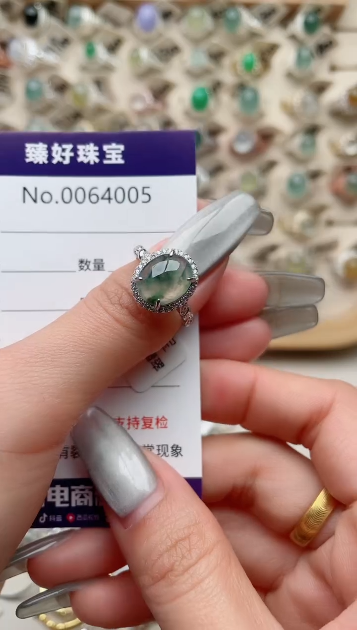 【闪购商品】翡翠戒指银S925镶嵌..........