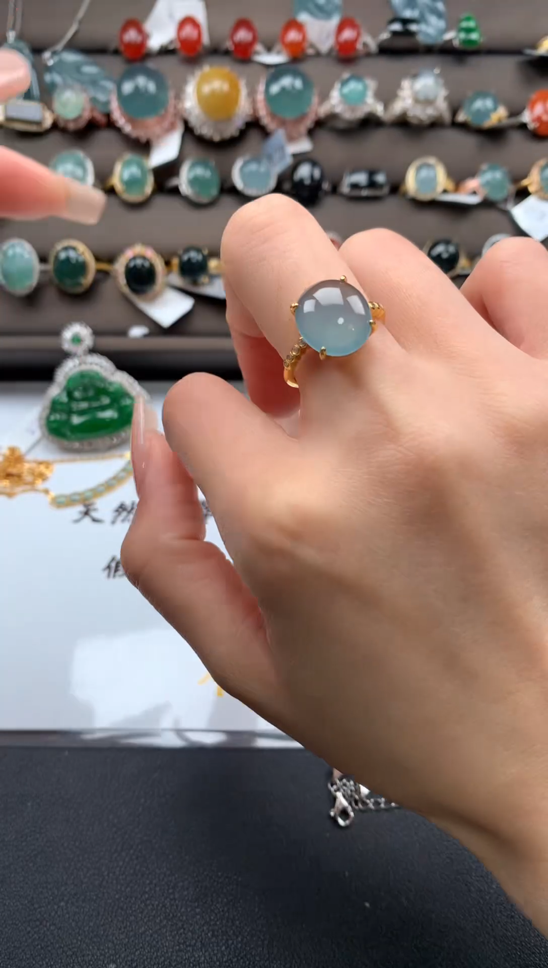 【闪购商品】翡翠戒指银S925镶嵌3123213