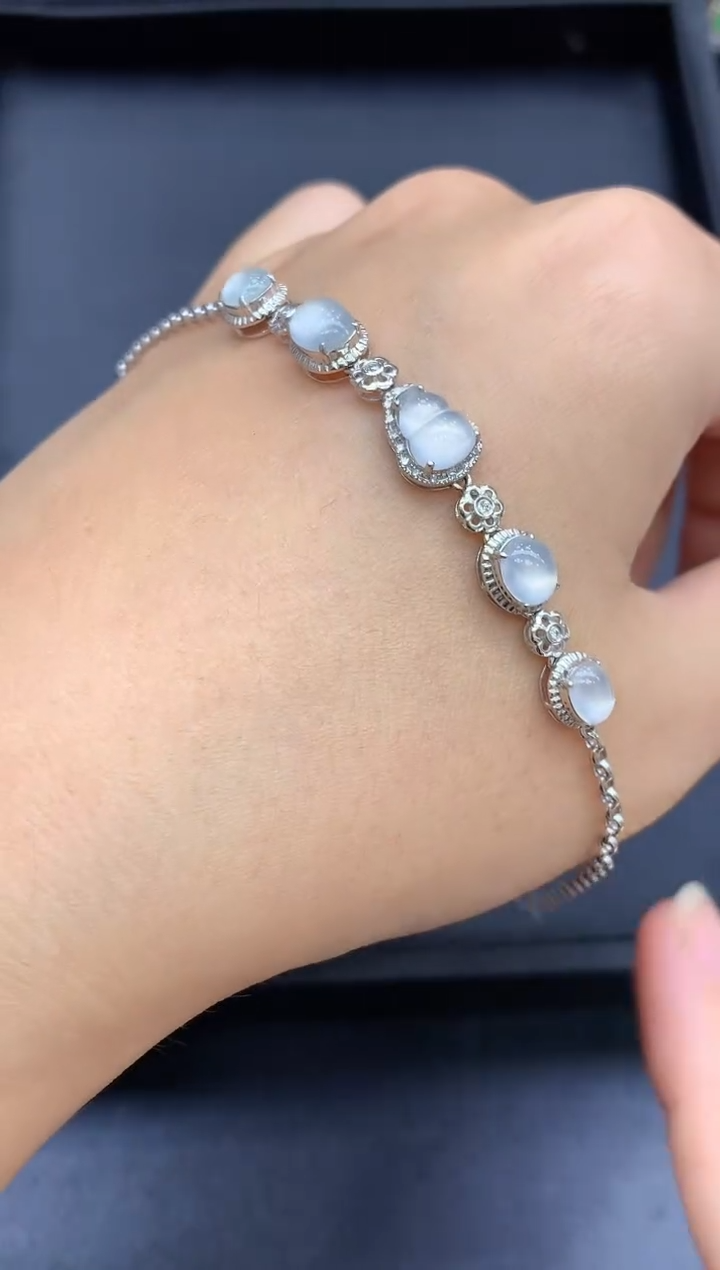 18K金镶嵌手链翡翠509-中国好珍宝