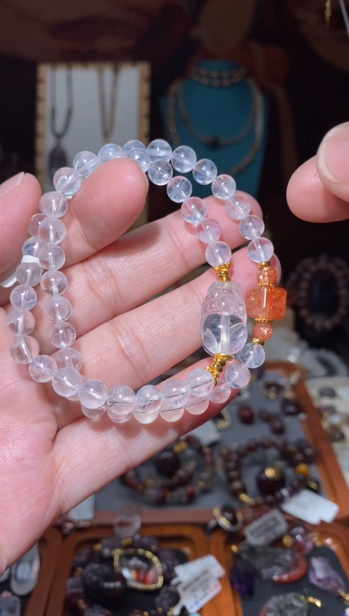 【闪购商品】水晶双圈未镶嵌蓝针