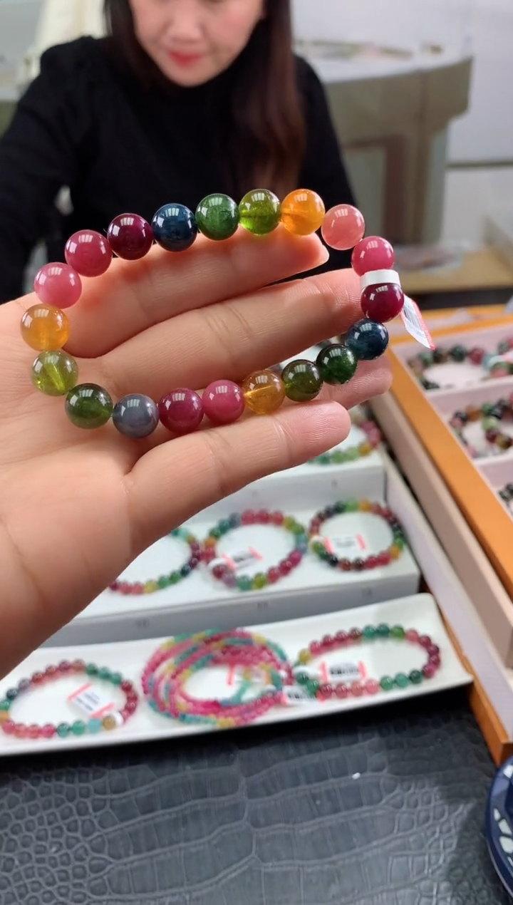 【闪购商品】碧玺手串未镶嵌多样性发一条