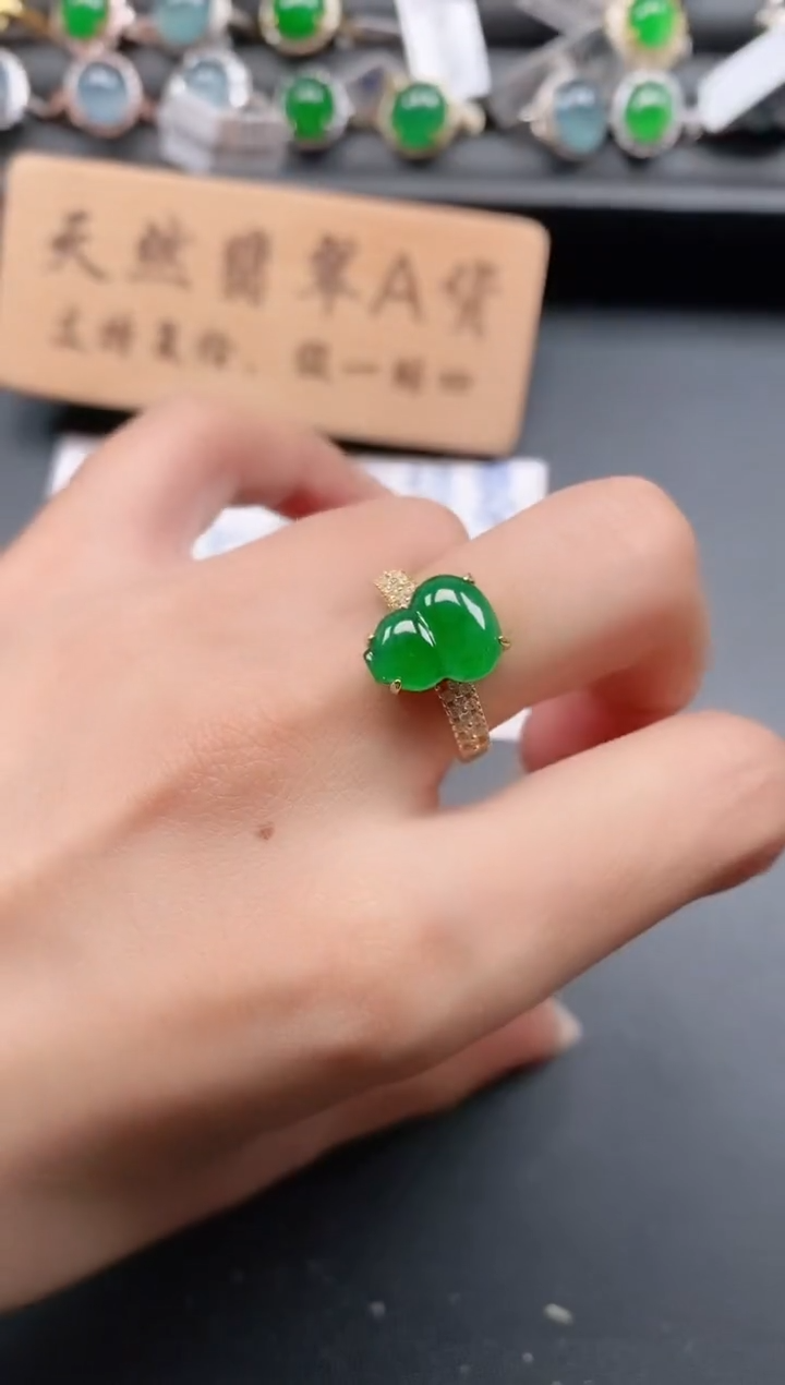 银S925镶嵌戒指翡翠111111