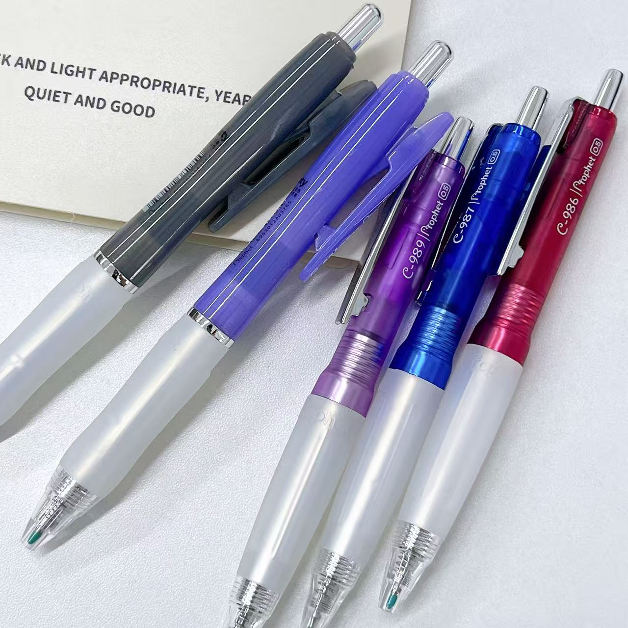 【发5支】C01耐摔兜兜笔体验红,蓝,墨蓝+迷雾,掉封蜡不售后