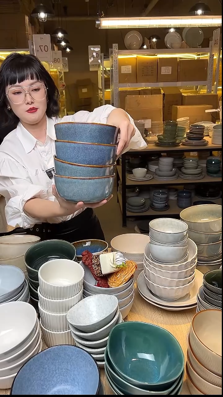 瓷243外贸尾货窑变釉下彩默认微瑕