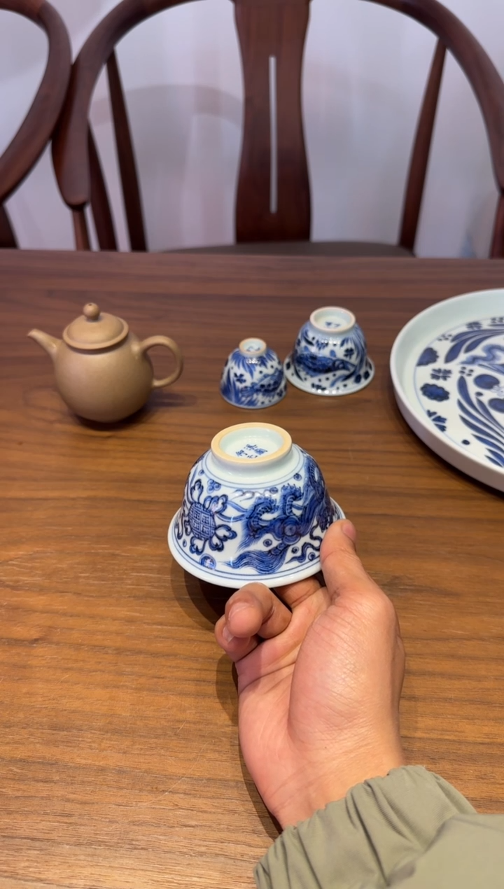 溪蘭仰元 三思(狮)压手杯