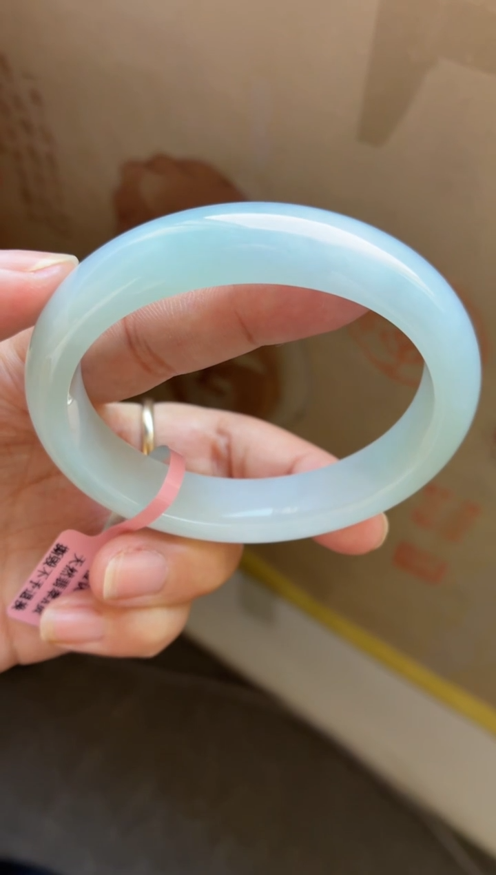 未镶嵌手镯翡翠（闭眼买）果冻胶无棉冰川蓝贵妃14号