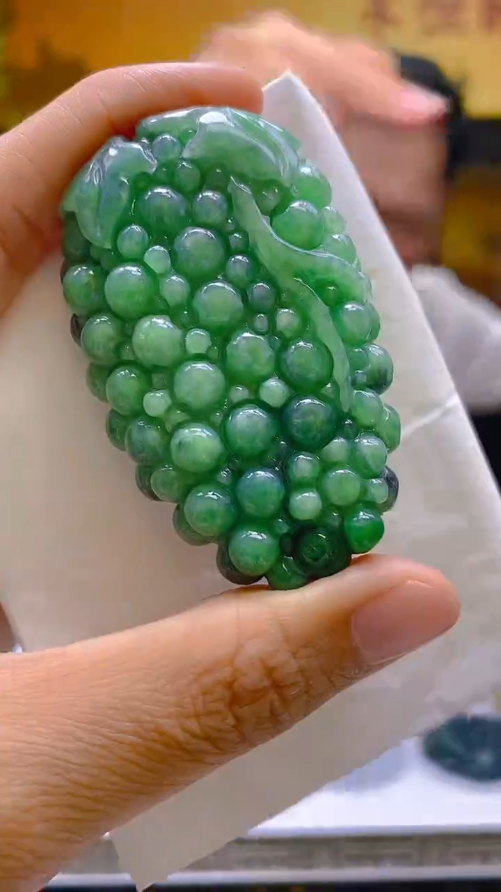 定制翡翠未镶嵌毛货闪购链接XDS012带珠链