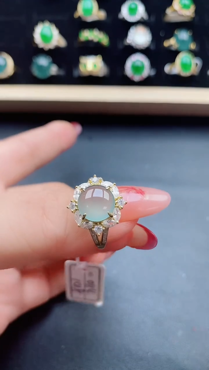 【闪购商品】翡翠戒指银S925镶嵌321312