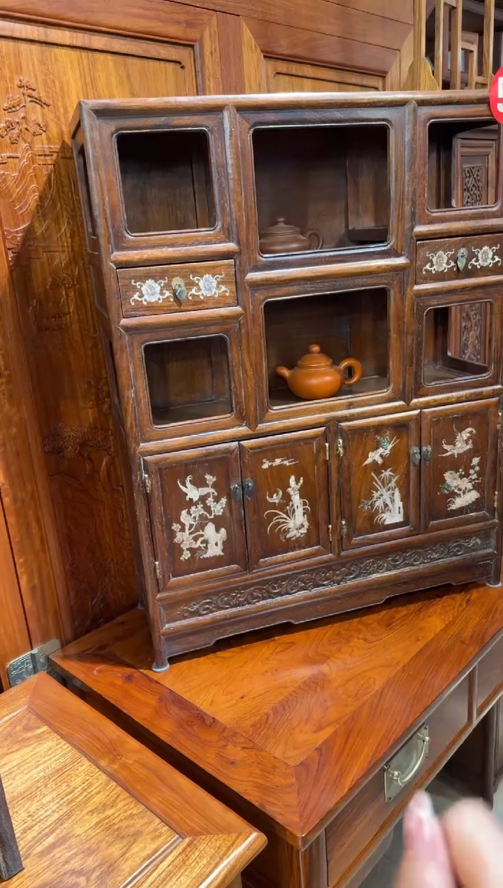 木木头款镶嵌梅兰竹菊百宝柜1980.8888