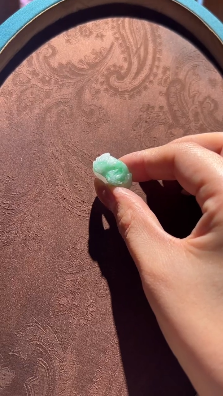 翡翠戒圈未镶嵌红翡绿翠