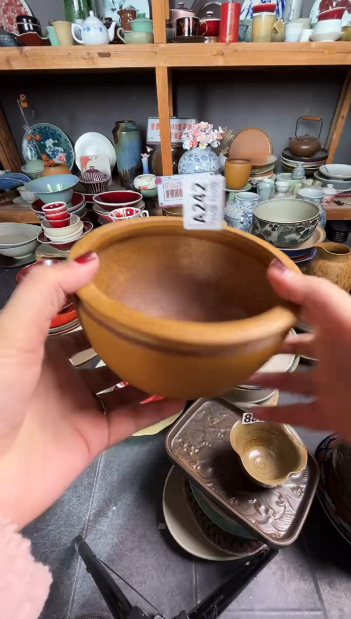 瓷片扎****猫a242黄色手工钵福利