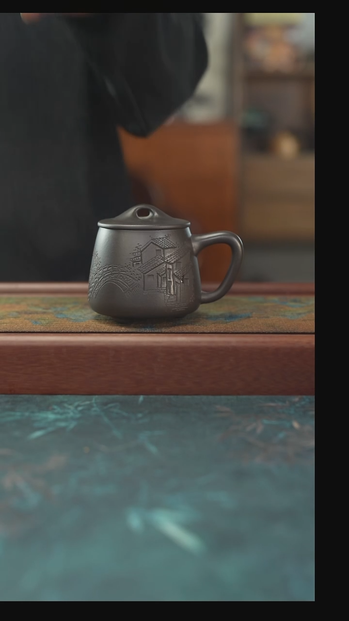 12.20 老黑料 石瓢 盖杯