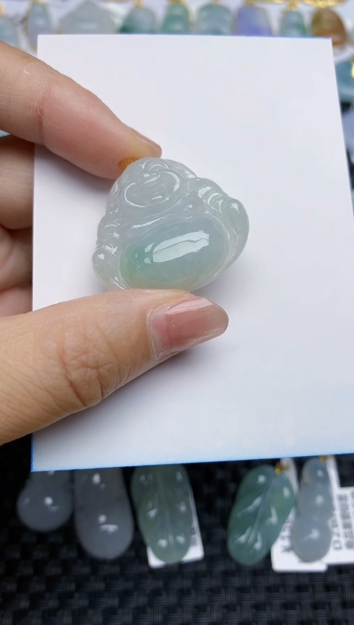 【闪购商品】翡翠颈饰18K金镶嵌天然A货翡翠 57