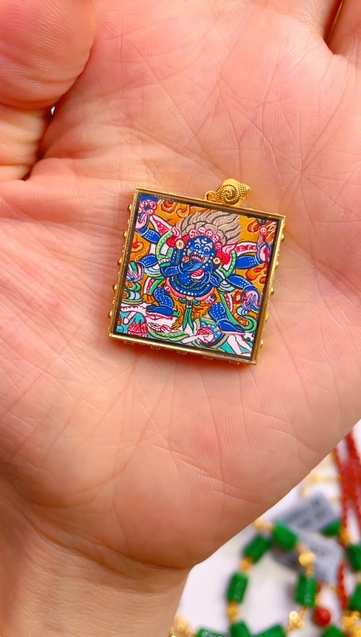 吊坠(不含链)18K金唐卡吊坠