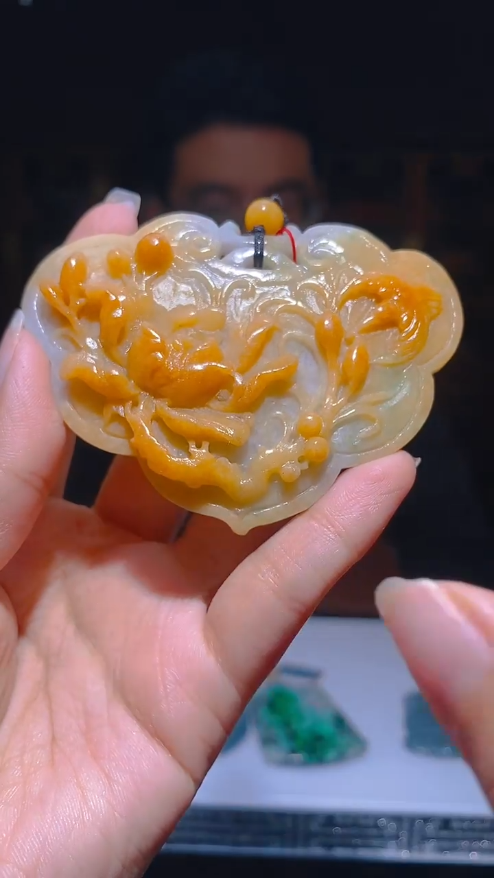 未镶嵌定制翡翠KK翡翠毛货吊坠-7