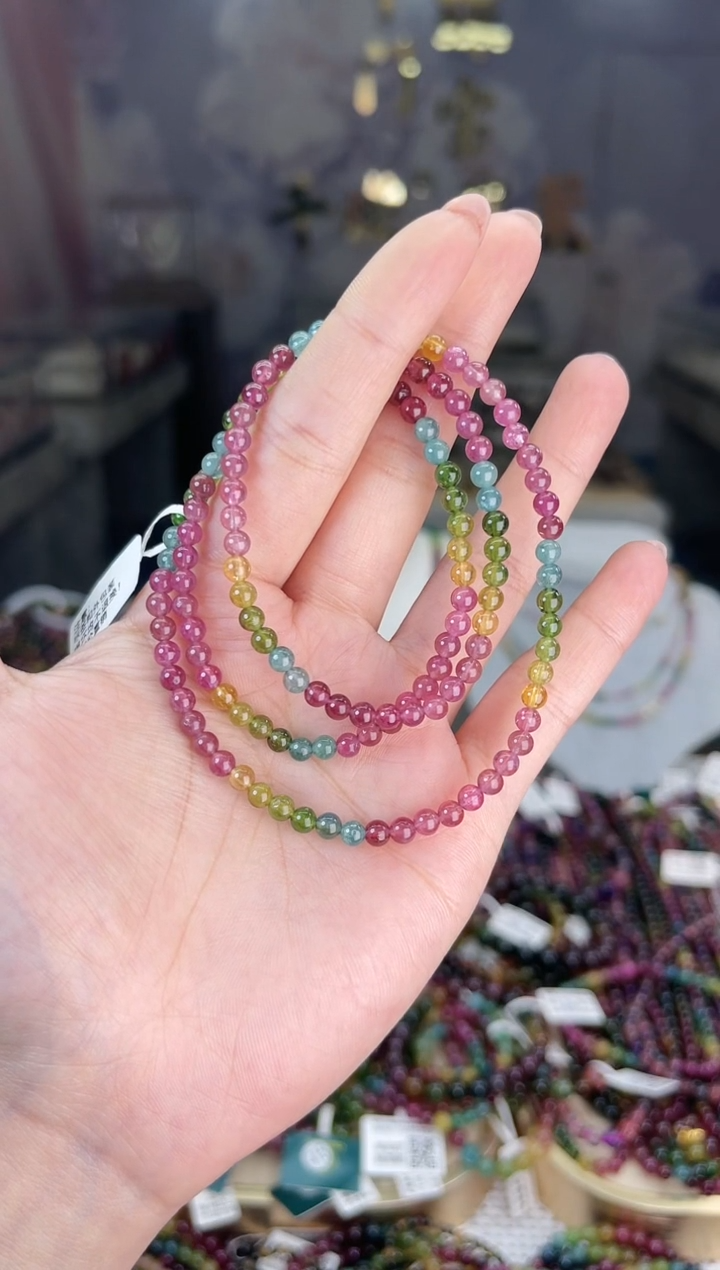 【闪购商品】碧玺/未镶嵌4mm+碧玺多圈多样性发货