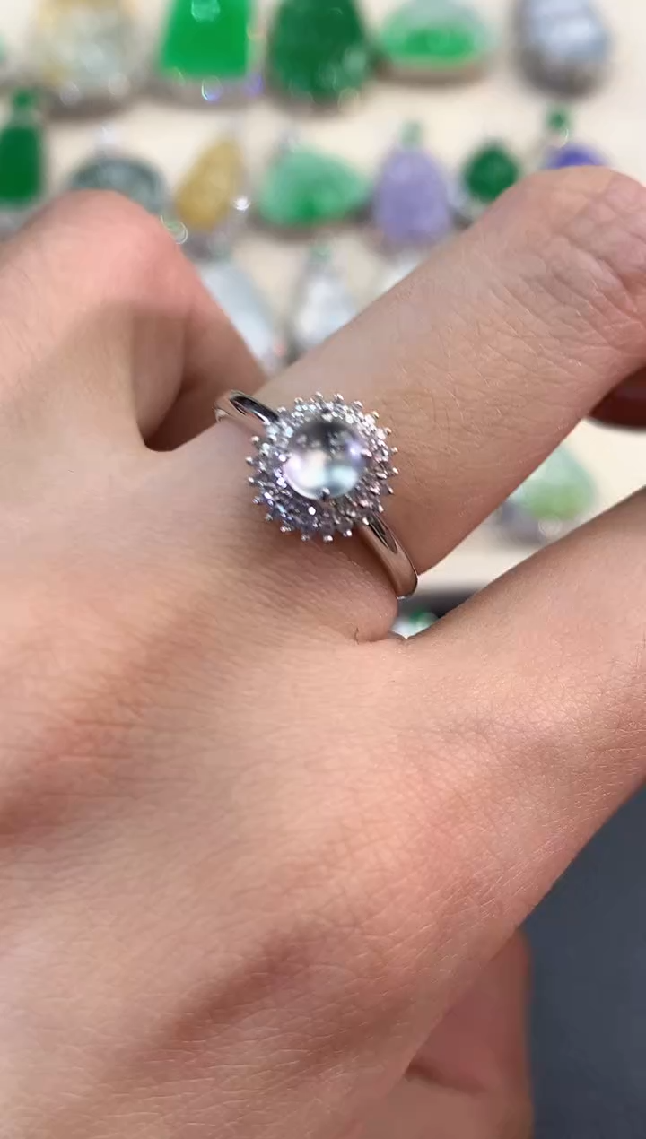 【闪购商品】翡翠戒指18K金镶嵌B42     