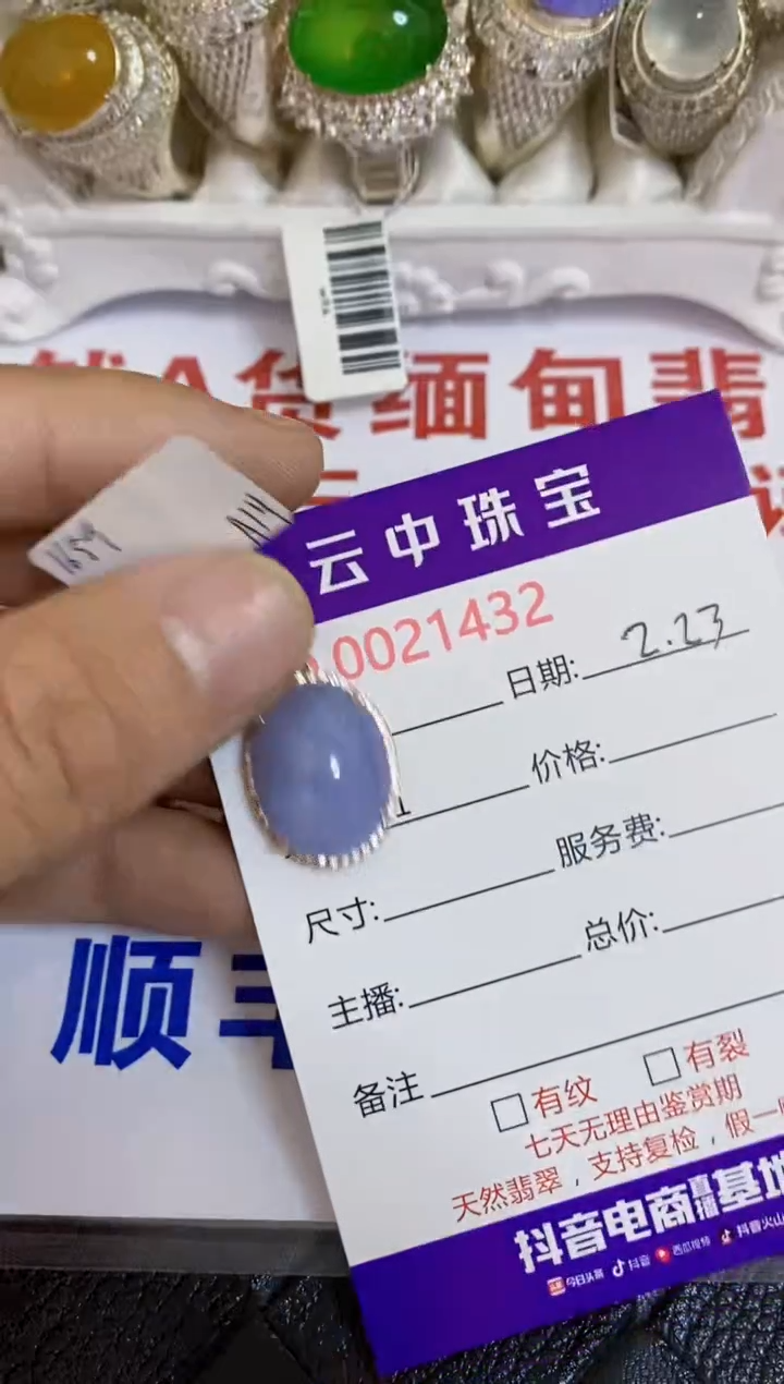 【闪购商品】翡翠戒指银S925镶嵌/1432