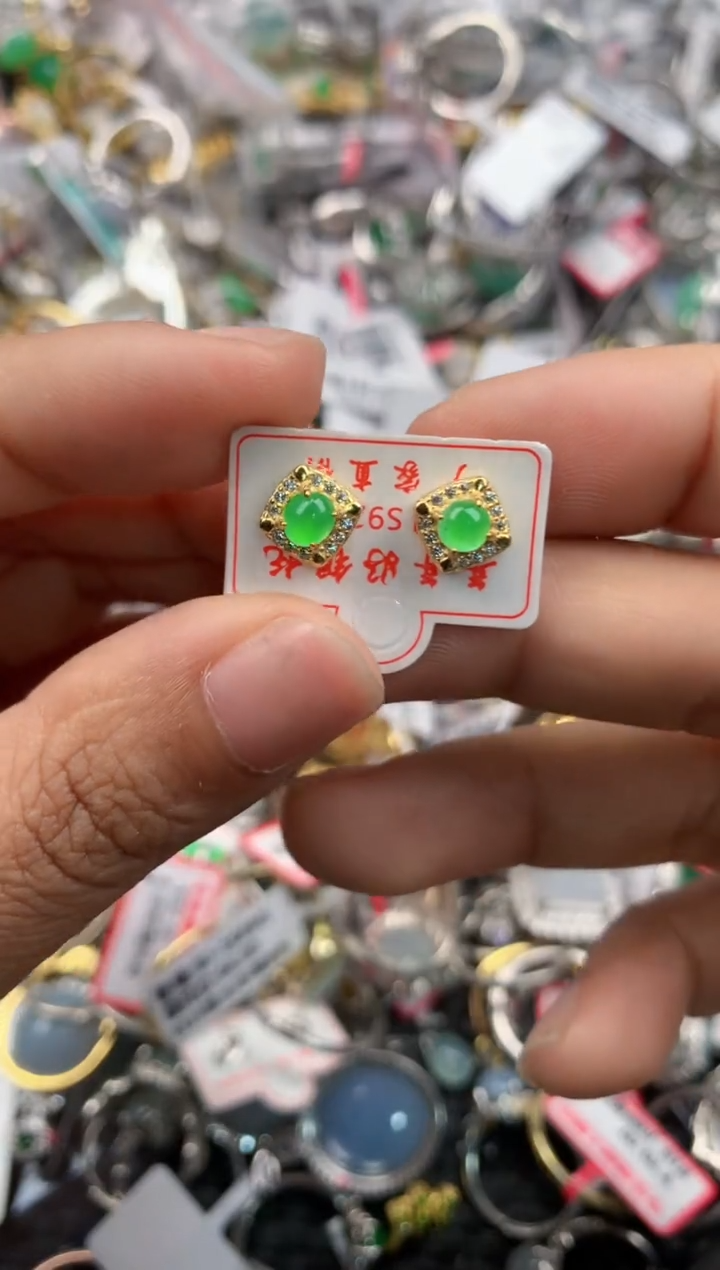 银S925镶嵌戒指翡翠111---3