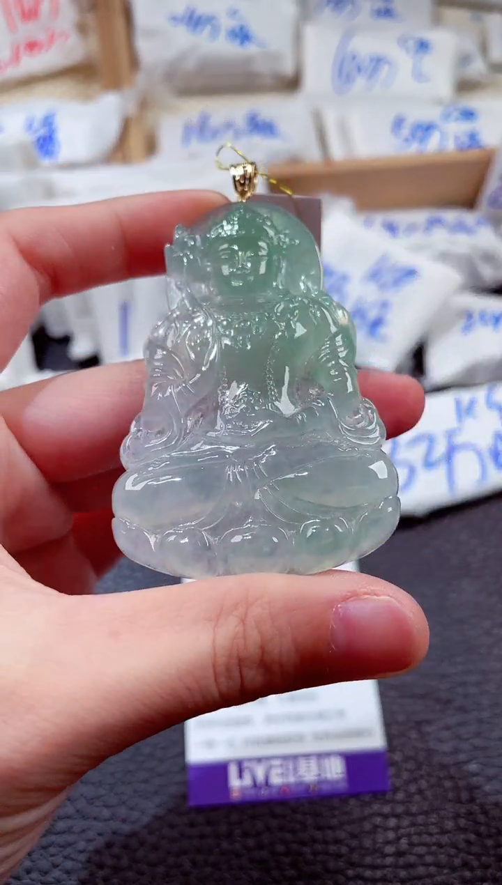 翡翠18K金镶嵌颈饰00001258