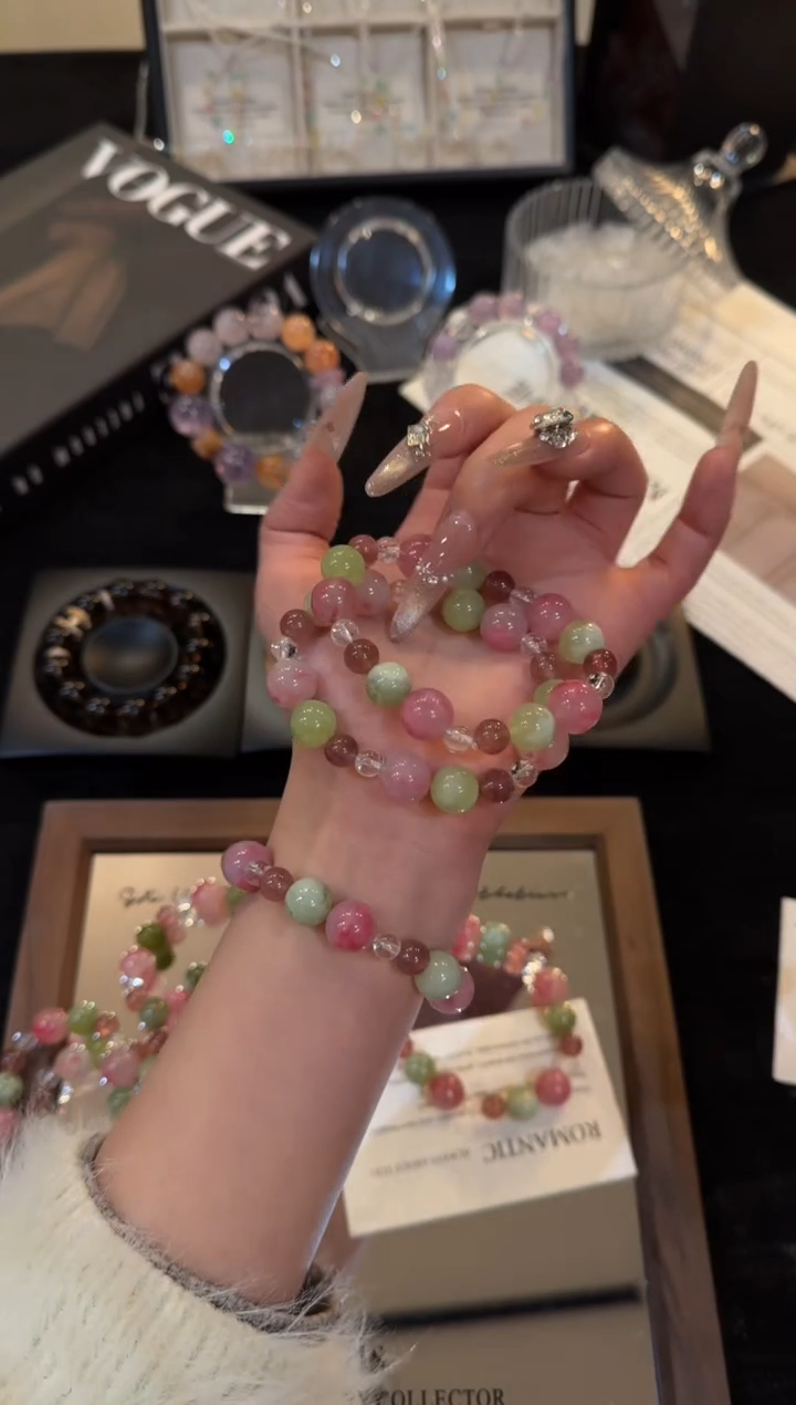 未镶嵌手链水晶青提芭乐x3402