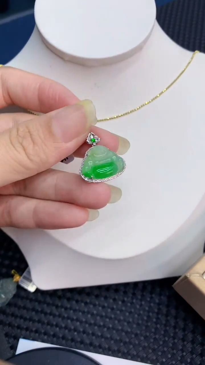 【闪购商品】翡翠颈饰18K金镶嵌            8