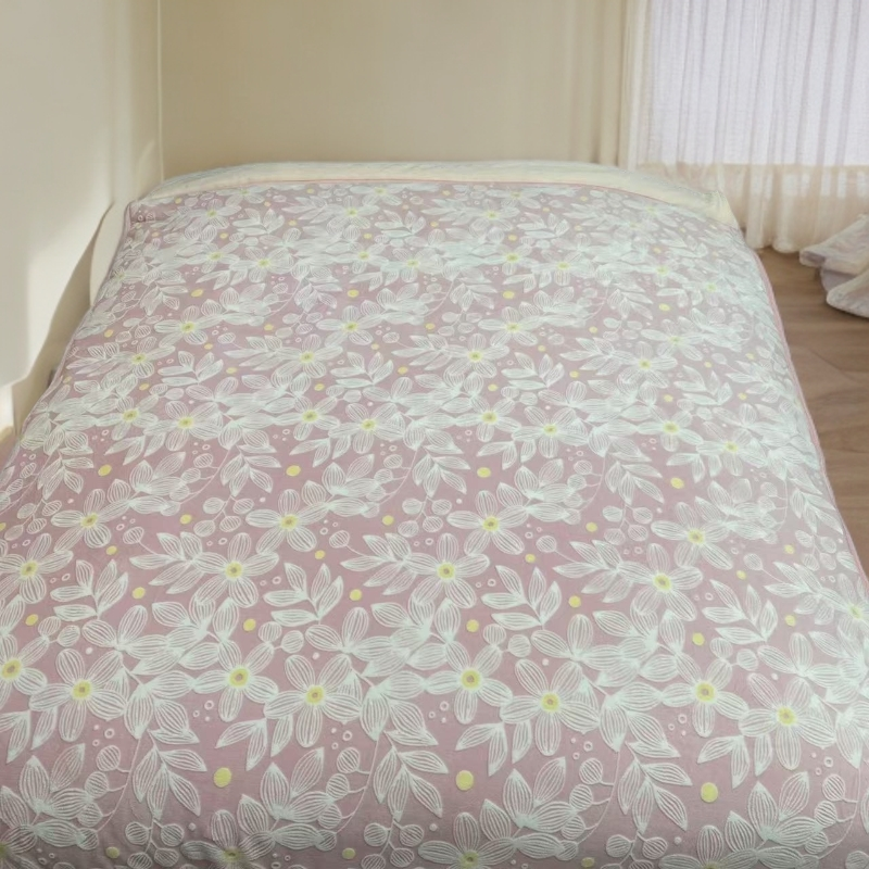 230CM新品雕花工艺石墨烯发热加厚加绒三层夹棉柔软可机洗绒被