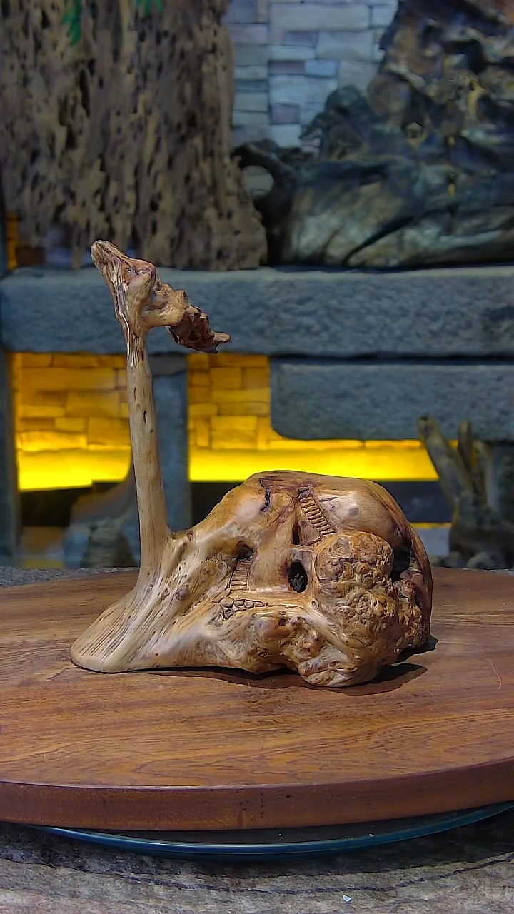 木黄褚木山水摆件