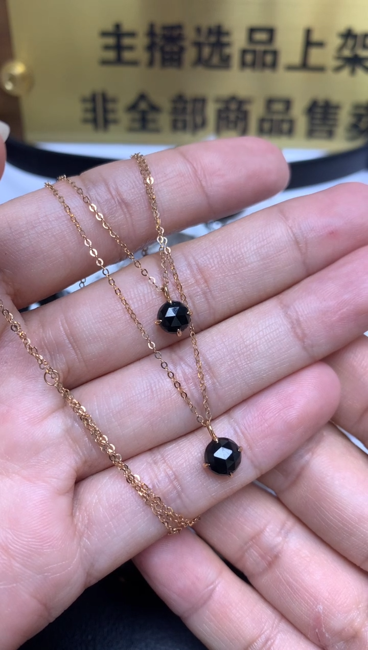 【闪购商品】翡翠颈饰18K金镶嵌净货