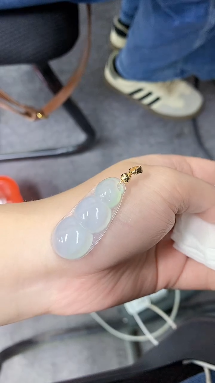 颈饰银S925镀金镶嵌翡翠天然缅甸A货百元以上9元证书费自理