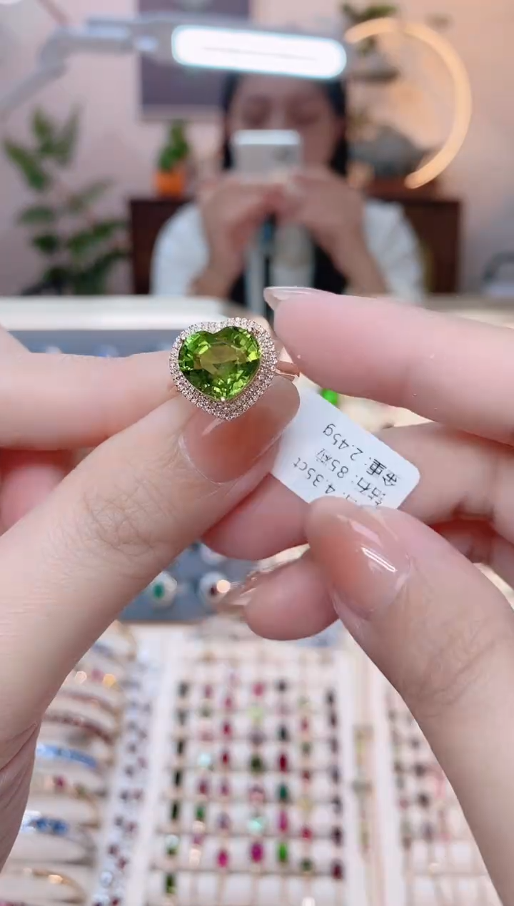 【闪购商品】碧玺18K金戒指18K金镶嵌1