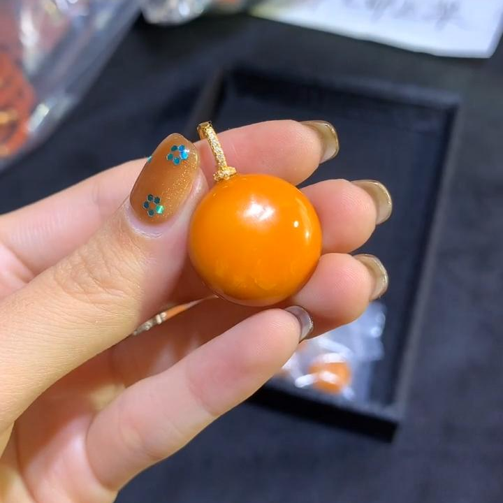 【逍遥】琥珀蜜蜡蛋面吊坠*HPXY/01/多样性发/1件