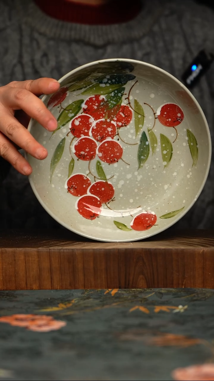 瓷片釉下彩手工手绘同款