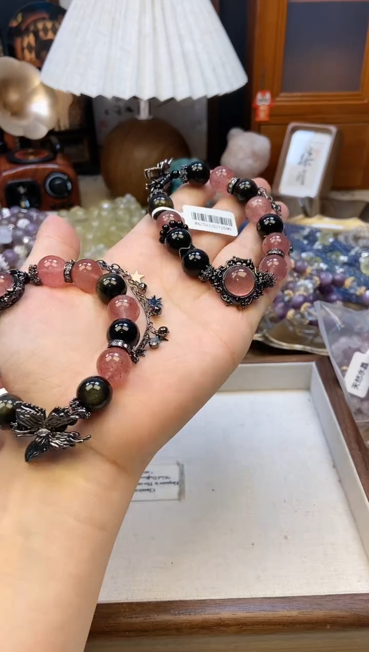 【闪购商品】黑曜岩手饰未镶嵌575手串