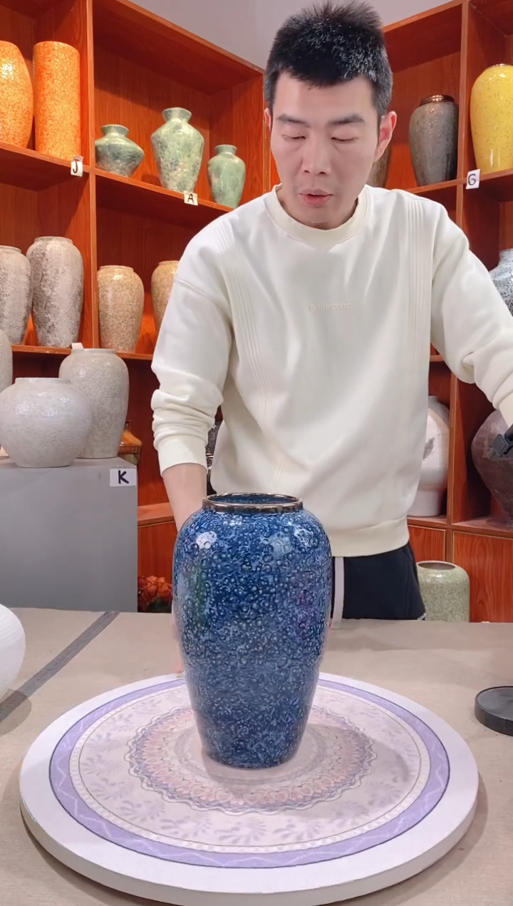 【闪购商品】瓶紫水晶 中号 陶瓷花瓶 无花