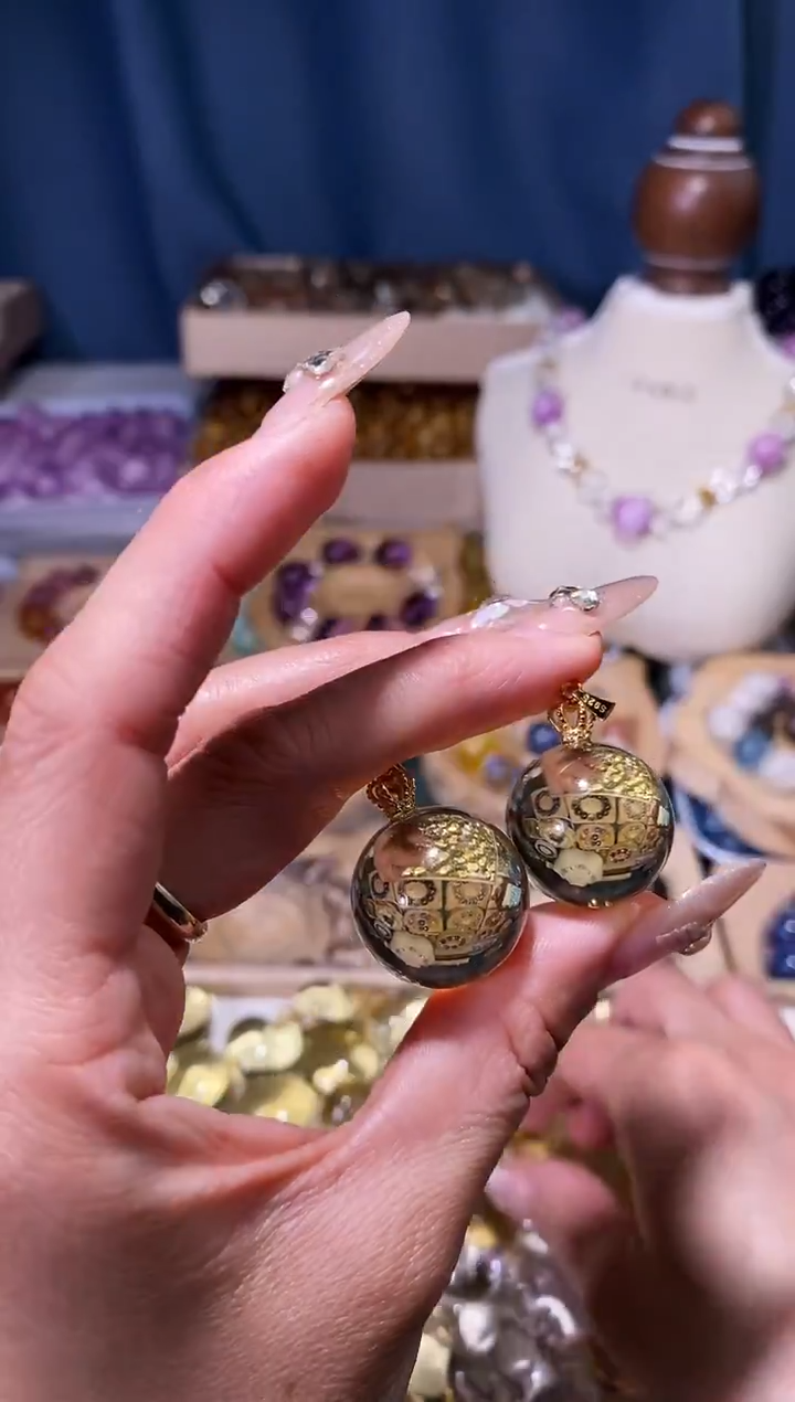 未镶嵌手串水晶黄水晶吊坠一颗20mm