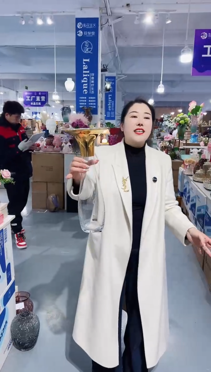 【闪购商品】玻璃花伴你花瓶-微瑕-1WKWC