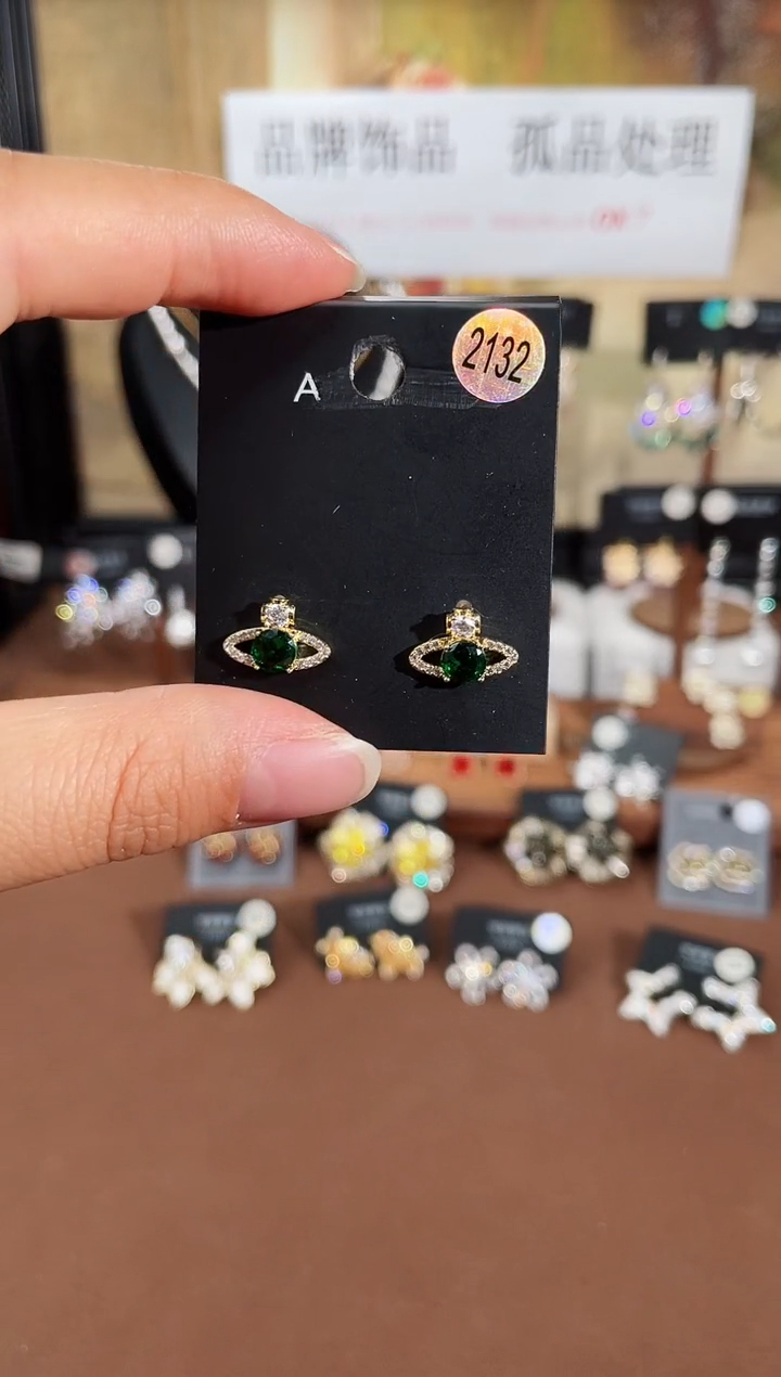 合金925银锆石豆2132