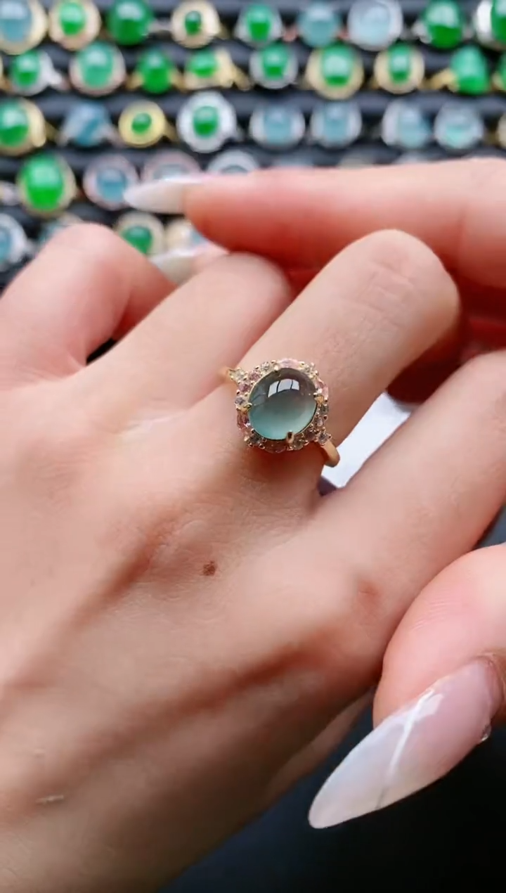 【闪购商品】翡翠戒指银S925镶嵌111111111111