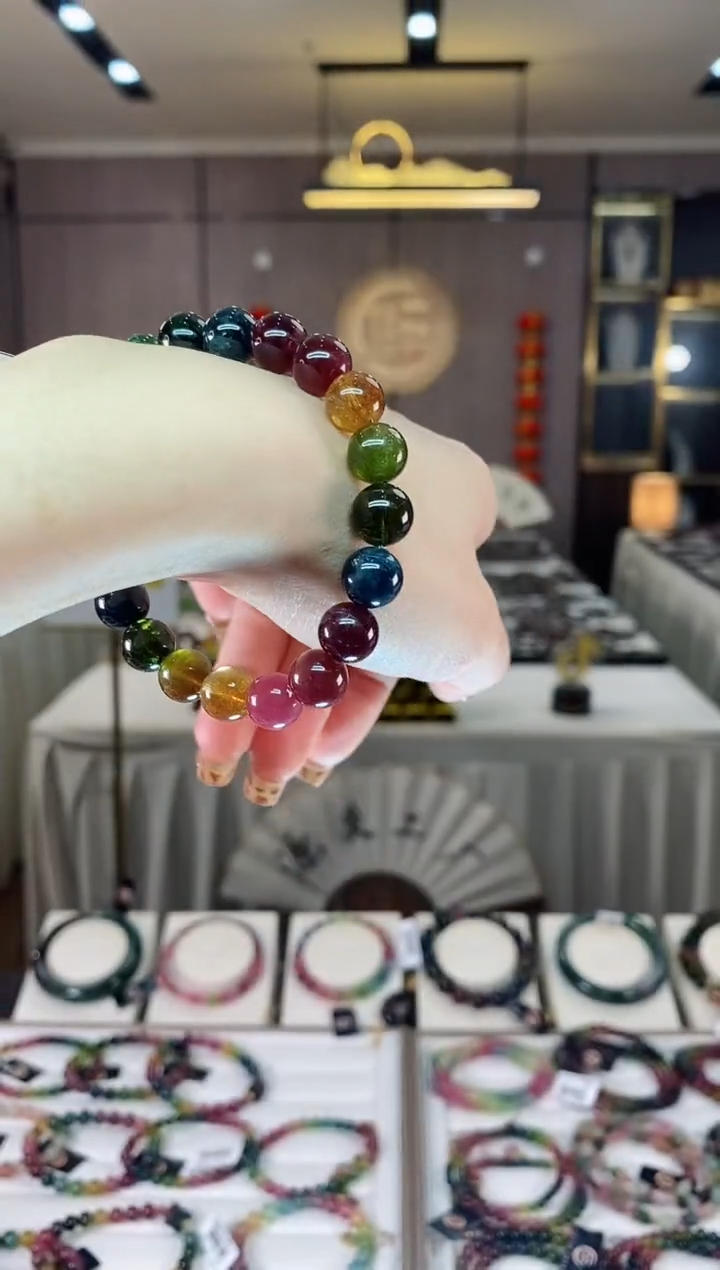 【闪购商品】碧玺单圈手串9mm+未镶嵌一物一证dan