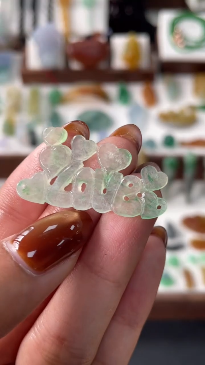 【闪购商品】定制翡翠未镶嵌l牌牌ove350